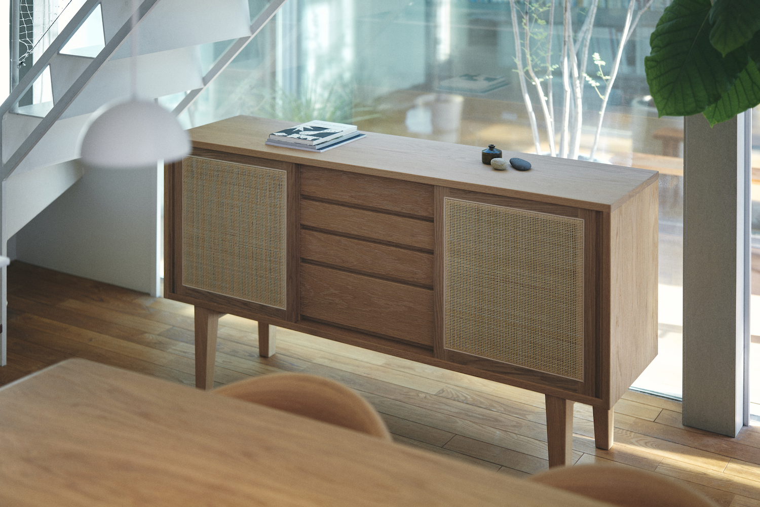 ウッドユウライクカンパニー WYLC 無垢材 チェリー シンプルミラー/大